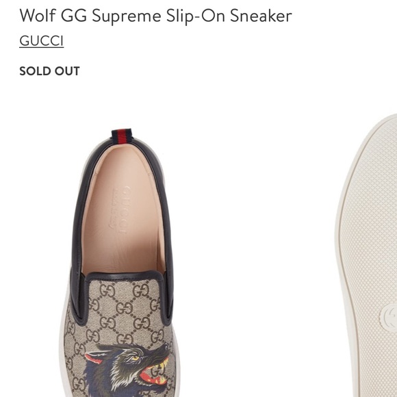 gucci slip on wolf